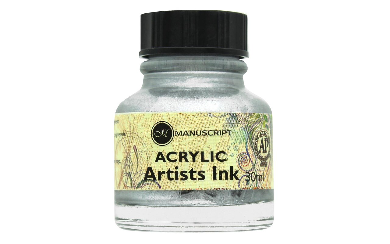 Manuscript Acrylic Artists Ink 30ml Silver